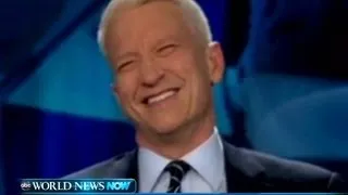 Anderson Cooper Giggles on Live TV