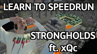 How to Speedrun Minecraft Strongholds ft. xQc