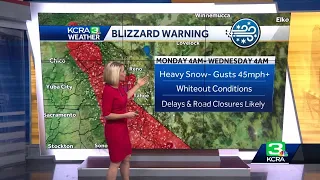 Northern California Forecast: Blizzard warning to kick off next week