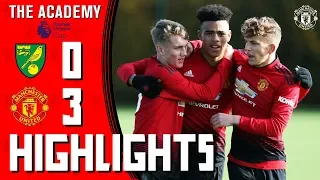 Highlights | Norwich U18 0-3 Manchester United U18 | The Academy