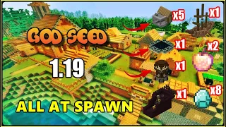 Minecraft God Seed 1.19 Spawn at Village with 10 Diamonds, Gloden apple with End portal & more