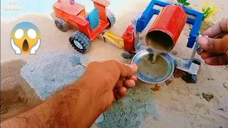 diy tractor making science project |oncrete bridge || cow miniature|Keep villa Mini Creatve