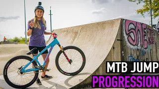 KARA IS SENDING STEEP KICKERS// MTB JUMP PROGRESSION