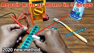 How to Repair Ram at Home in Easy 3 Steps 2020 New Methods | Clean Ram by yourself | no display pc