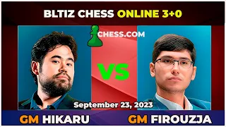 GM Hikaru Nakamura vs GM Alireza Firouzja | Blitz Chess 3+0 | ChessCom | September 23, 2023