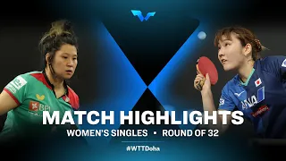 Jieni Shao vs Miyu Kato | WS | WTT Contender Doha 2022 (R32)