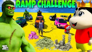 GTA 5 : SHINCHAN VS HULK FIGHT ULTIMATE MEGA RAMP CHALLENGE IN GTA V