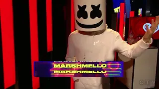 Marshmello SHOCKS MMVAs crowd by REVEALING he is......Shawn Mendes?!