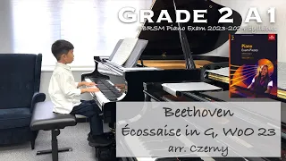 Grade 2 Distinction | Beethoven/Czerny - Écossaise in G, WoO 23 | ABRSM Piano Exam 2023 | Nathan Ng