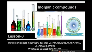 Inorganic Compound Lesson -3