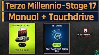 Asphalt 9 | Terzo Millennio Event | Stage 17 - Manual + Touchdrive Routes ( Rogue Red Decal )