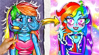 😱 OMG! MY LITTLE PONY Rainbow Dash Becomes Young | Transformation Animation | 재미있는 스톱 모션 만화