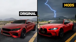 GTA 5 - Original vs Mods / Normal GTA V vs Modded GTA V / Comparison [4K]