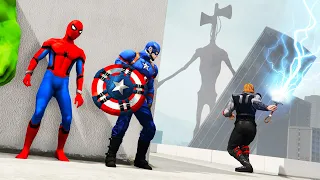 GTA 5 - The AVENGERS vs SIREN HEAD ARMY!