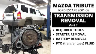 How to remove a transmission (Mazda Tribute/Ford Escape) Part 1