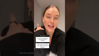 Emily DiDonato doing a Q&A on her Instagram stories