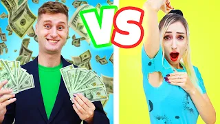 RICH STUDENT VS BROKE STUDENT | 7 FUNNY SITUATIONS OF RICH AND POOR STUDENTS BY CRAFTY CRAFTS