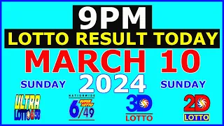 9pm Lotto Result Today March 10 2024 (Sunday)