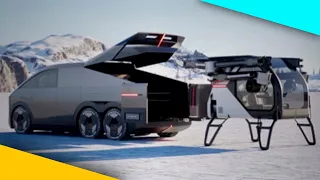 🛰️ The Future of Mobility: XPeng's 6-Wheeled Cybertruck SUV and Flying eVTOL Concept!