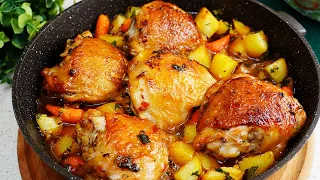 It's so delicious that I cook it almost every day! Chicken Leg Dinner in a Pan # 250