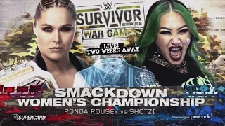 Survivor Series 2022 "War Games" - Ronda Rousey vs Shotzi Official Match Card