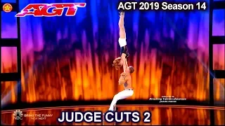 Duo Fusion acrobats couple JAW DROPPING | America's Got Talent 2019 Judge Cuts