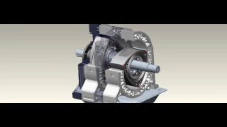 Animation eines 2-Scheiben Wankel Motors