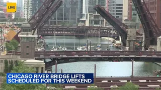 City lifts bridges in Downtown for boats to pass through Chicago River