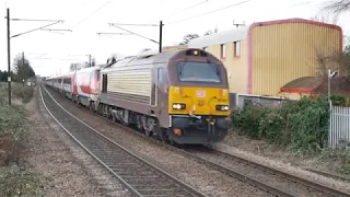 Pullman class 67 passing through Shepreth 13th January 2019