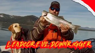 Downrigger Vs  Leadcore For Trout Trolling Success! #fishing #trolling #troutfishingbasics