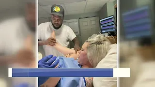 Father’s reactions go viral in baby birth photos