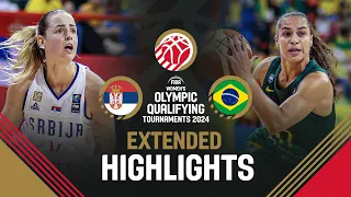 Serbia 🇷🇸 v Brazil 🇧🇷 | Extended Highlights | FIBA Women's OQT 2024