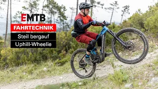 How to: EMTB-Uphill-Fahrtechnik #3 / Steiler Bergauf-Trail & Uphill-Wheelie