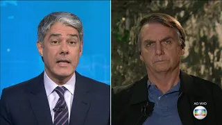 Presidente eleito Jair Bolsonaro é entrevistado pelo Jornal Nacional da Rede Globo