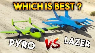 GTA 5 ONLINE : PYRO VS LAZER (WHICH IS BEST PLANE?)