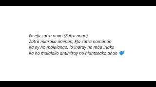 'Zay - Ho malalanao (paroles)