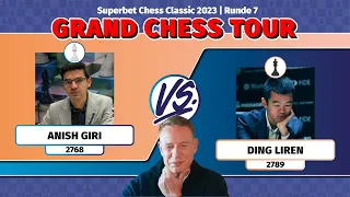 Wie wir den neuen Schachweltmeister in eine Falle lockten! Giri-Ding, Grand Chess Tour Runde 7