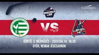 2024.04.14.  18:30 UNI Győr ETO HC -:- Lehel HC