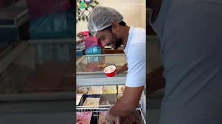 9 seconds unlimited ice cream scoop challenge | Chaibisket Food