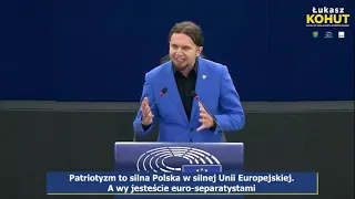 Łukasz KOHUT w PE - Morawiecki to Pinokio!