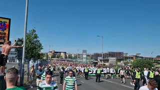 Celtic Ultras + 20 thousand march to the stadium | Celtic v Inverness