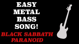 EASY Metal Bass Lesson - Black Sabbath - Paranoid
