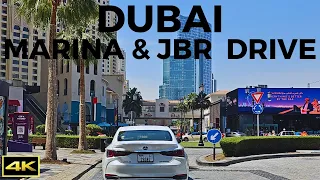 Dubai Marina | JBR (Jumeirah Beach Residence) | Driving Tour | 4K 60fps | 2023