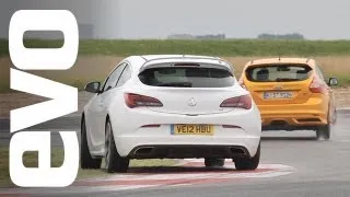 Ford Focus ST v Vauxhall Astra VXR | evo TRACK BATTLE