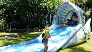 Shark Inflatable Water Slide Kids Outdoor Fun With Ckn Toys