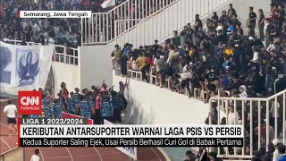 Saling Ejek, Keributan Antar Suporter Warnai Laga PSIS vs PERSIB