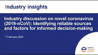 Industry discussion on novel coronavirus (2019-nCoV)