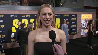 Iliza Shlesinger arrives at the Spenser Confidential premiere