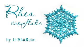 МК вязания снежинки Рея. Rhea snowflake video tutorial.IriSkaBeat/Ирина Малеева