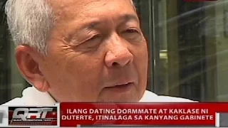 Ilang dating dormmate at kaklase ni Duterte, itinalaga sa kanyang gabinete